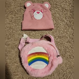 Care Bears Cheer Bear Beanie Fanny pack Halloween Costume Fun Unisex fits all!